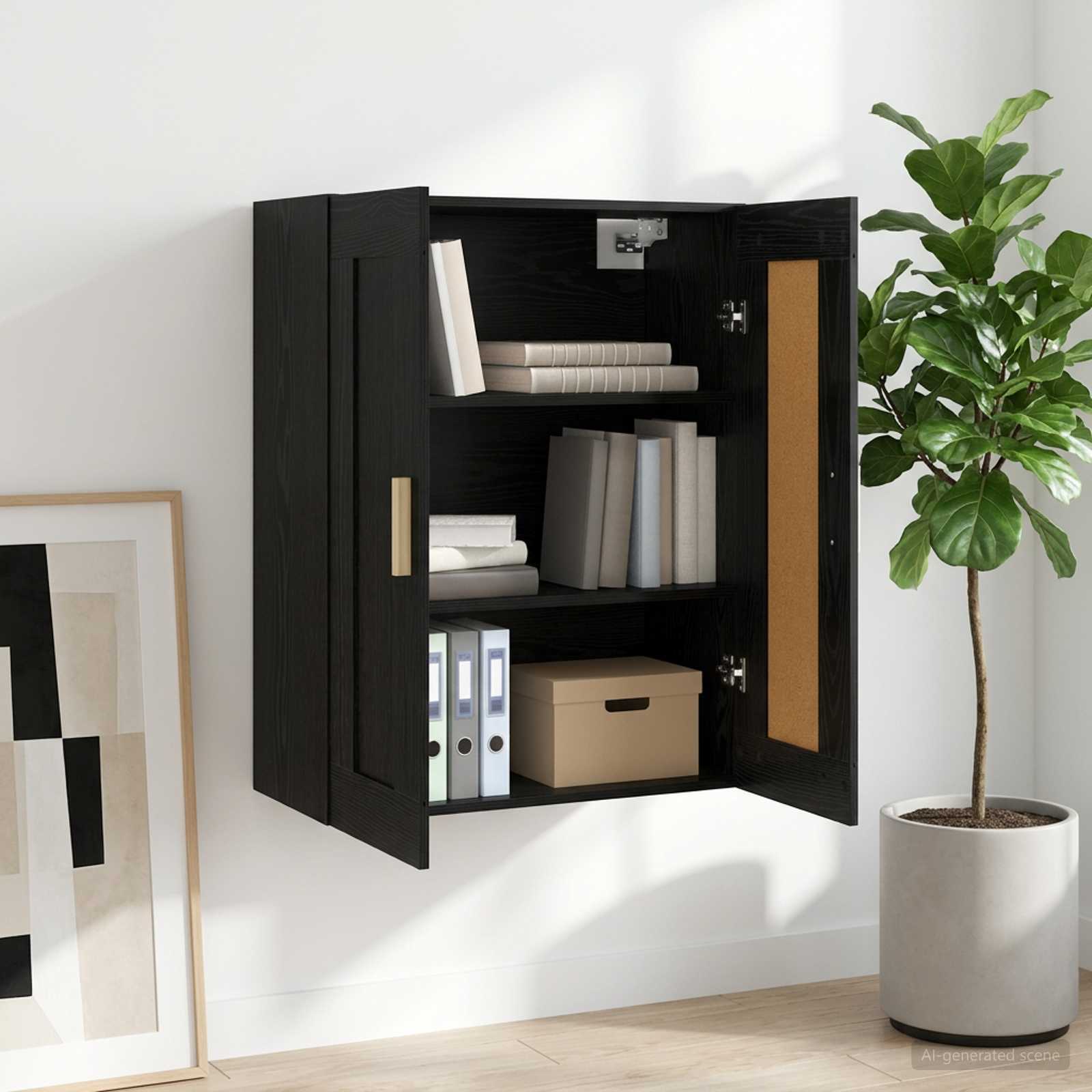 Wandschrank Weiß 69,5x32,5x90 cm Holzwerkstoff