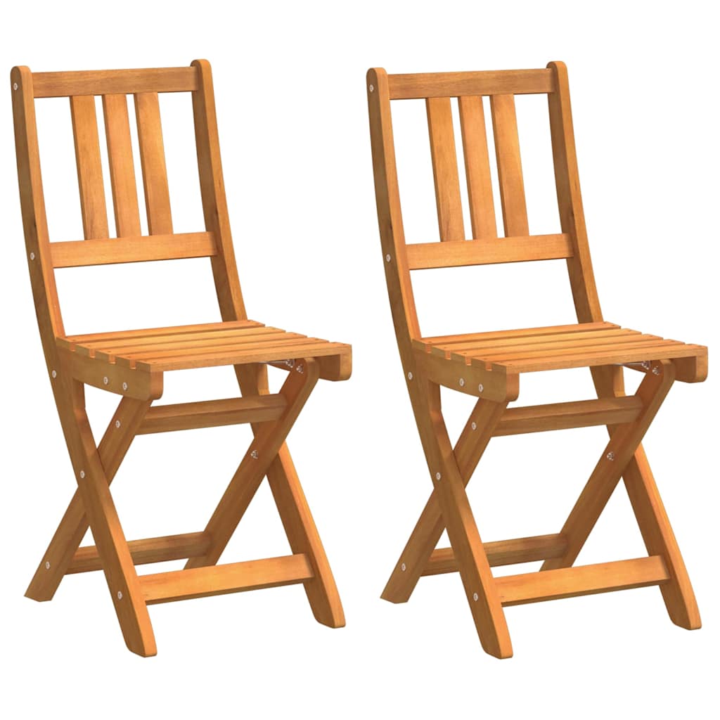 Außen Bistro-Stühle 6 pcs Natur Massivholz Akazie