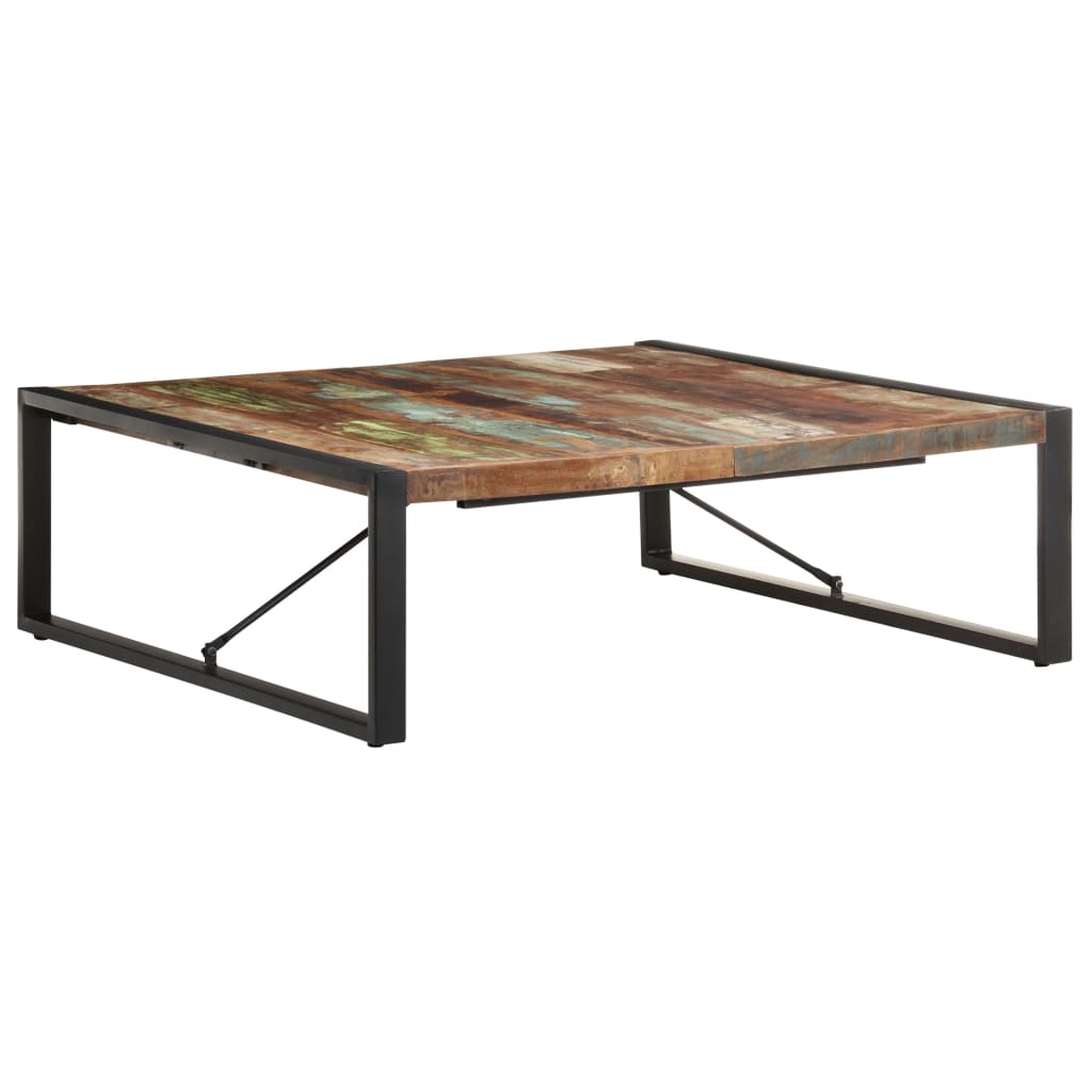 Couchtisch 140x140x40 cm Raues Mangoholz