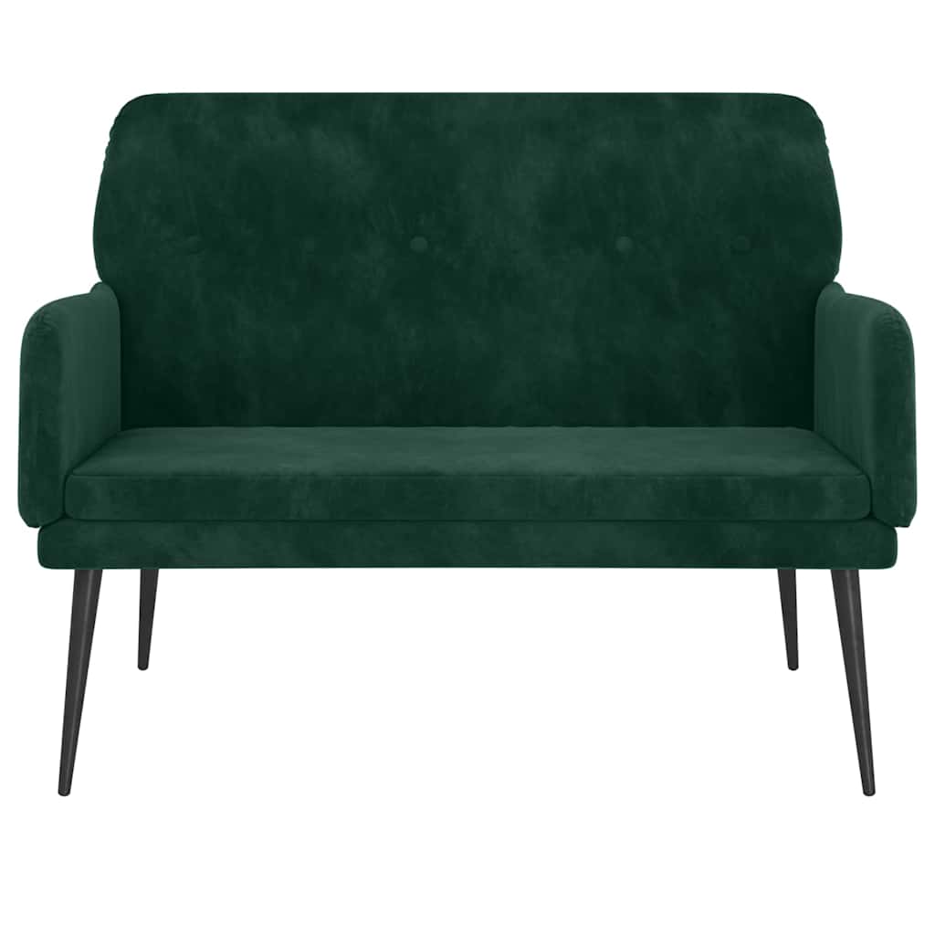 Sitzbank Schwarz 108x79x79 cm Samt