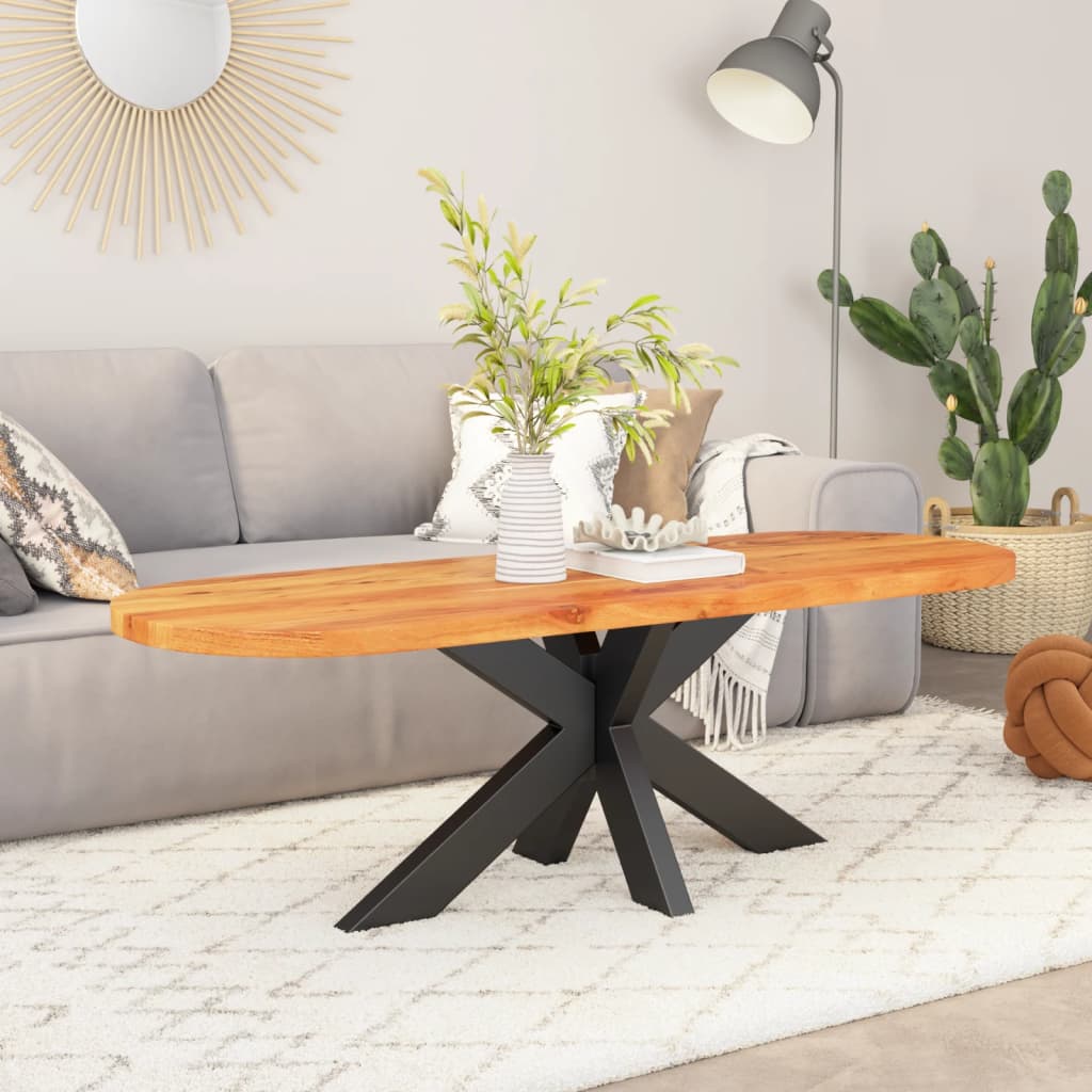 Tischplatte 110x40x2,5 cm Oval Massivholz Mango