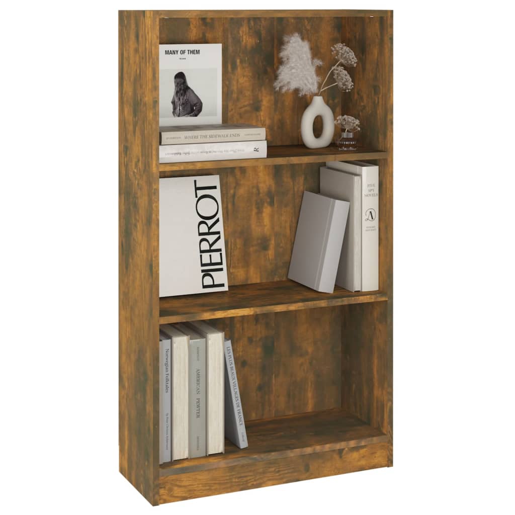 Bücherregal 3 Fächer Weiß 40x24x109 cm Holzwerkstoff