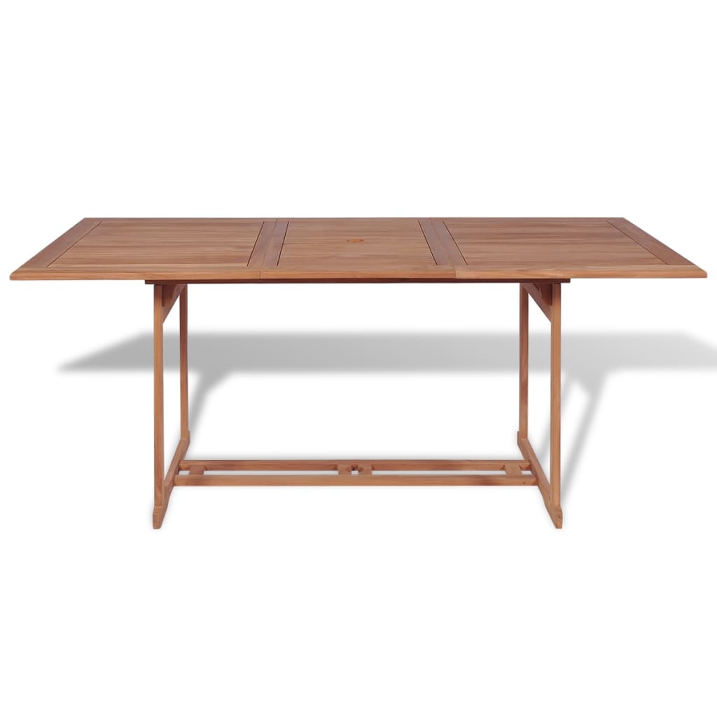Gartentisch 180x90x75 cm Massivholz Teak