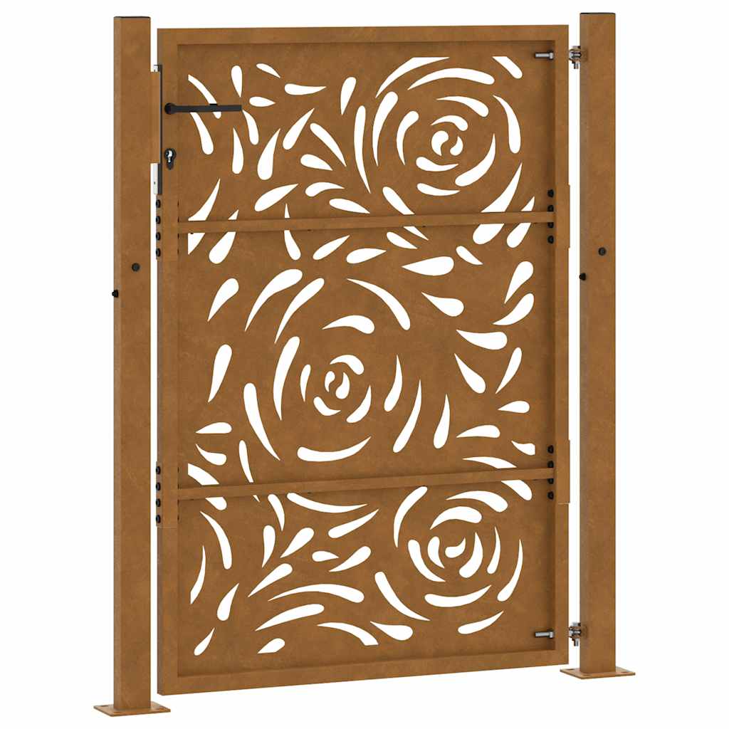 Gartentor Schwarz 100x100 cm Stahl Lichtdesign