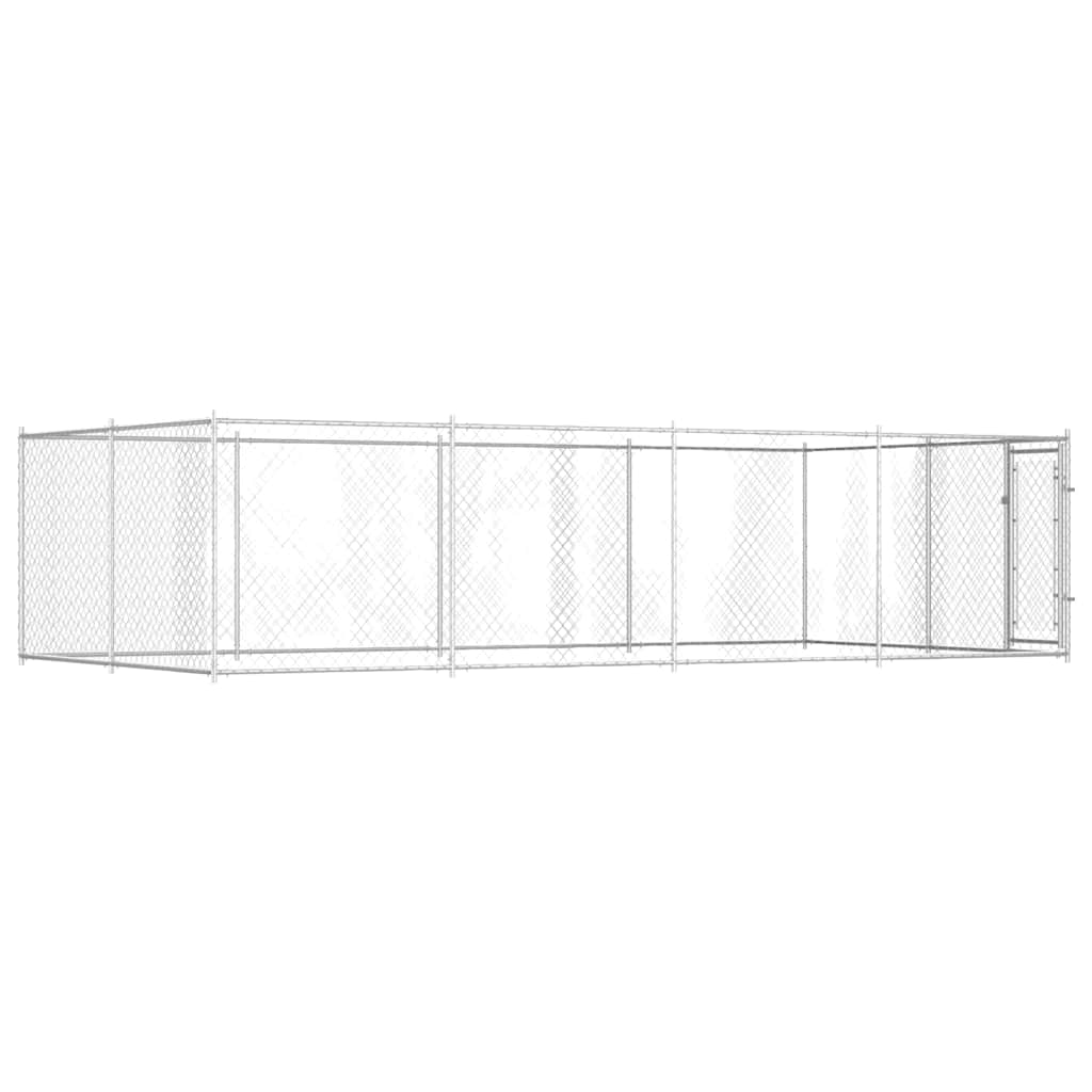 Outdoor-Hundezwinger mit Überdachung 7,6x3,8x2,3 m