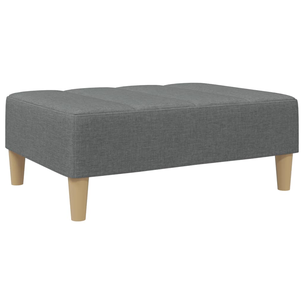 Fußhocker Hellgrau 77x55x31 cm Stoff