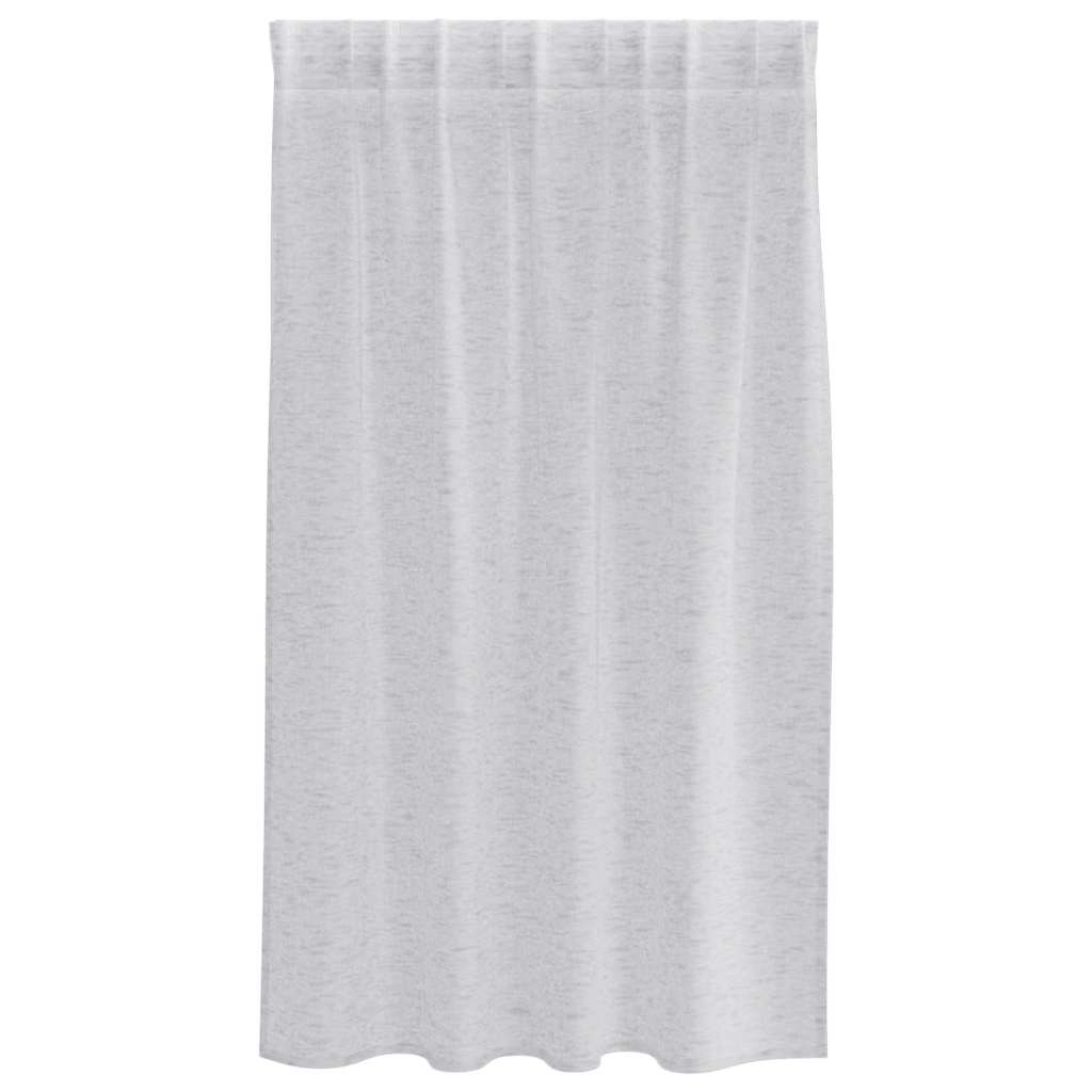 Voile-Vorhang mit Vorhängen 2 pcs Weiß 140 x 140 cm Polyester