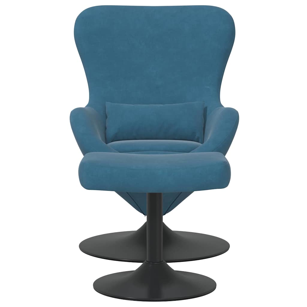 Eiersessel Blau Samt