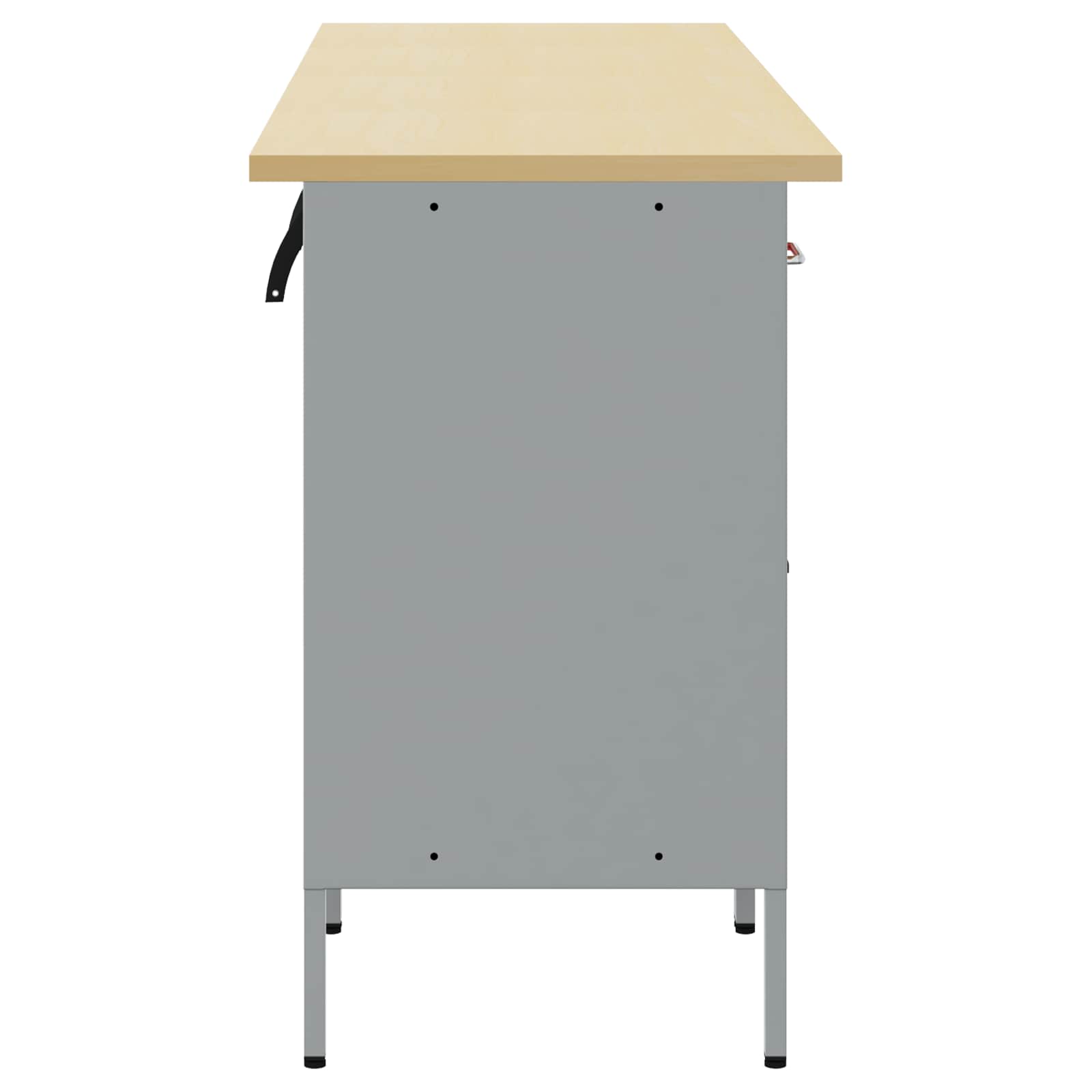 Werkbank mit Schubladen 2 pcs Rot und Grau 100 x 55 x 85 cm