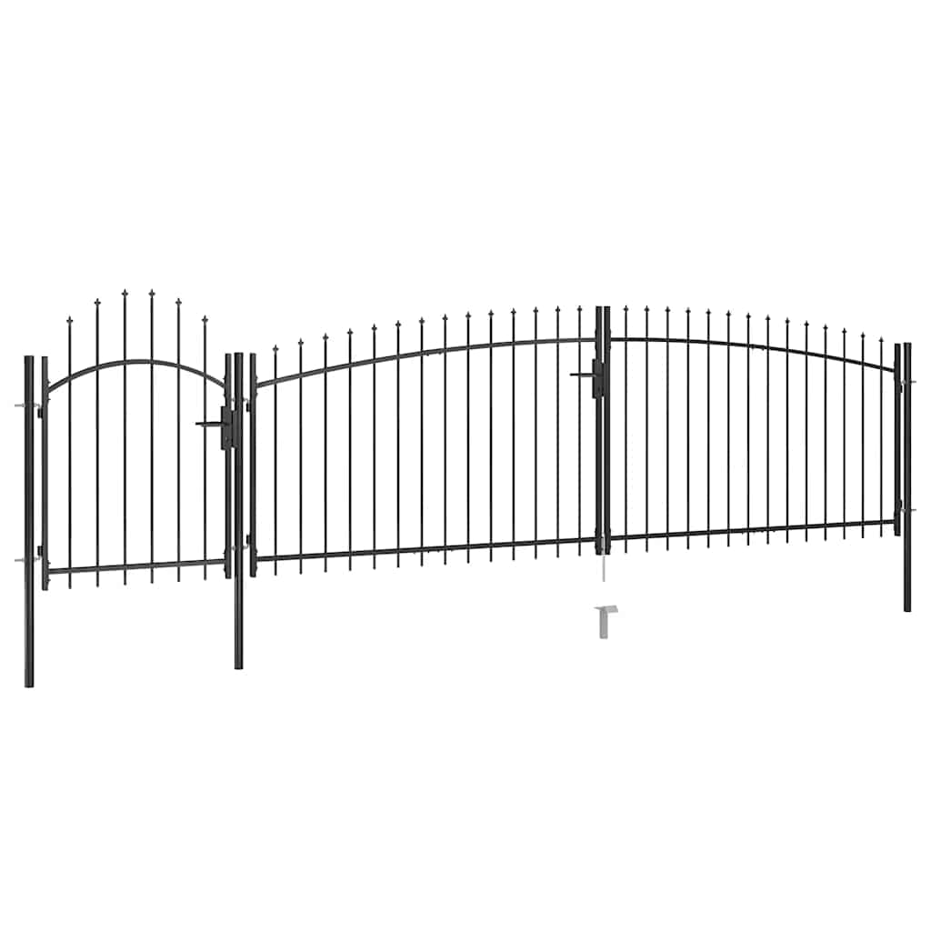 Gartentor Woerden mit Speerspitze 5x1 m Schwarz