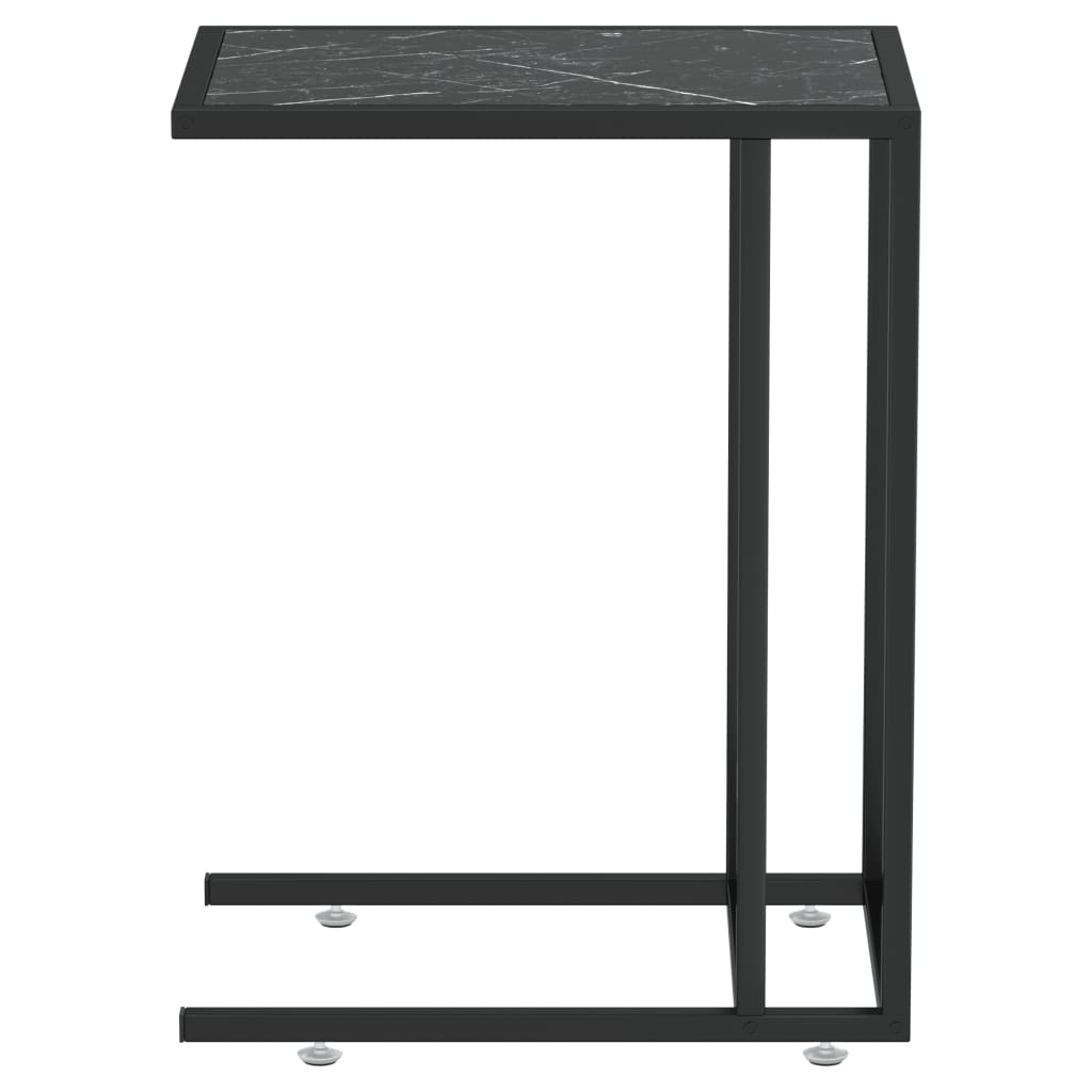 Computer-Beistelltisch Schwarz 50x35x65 cm Hartglas