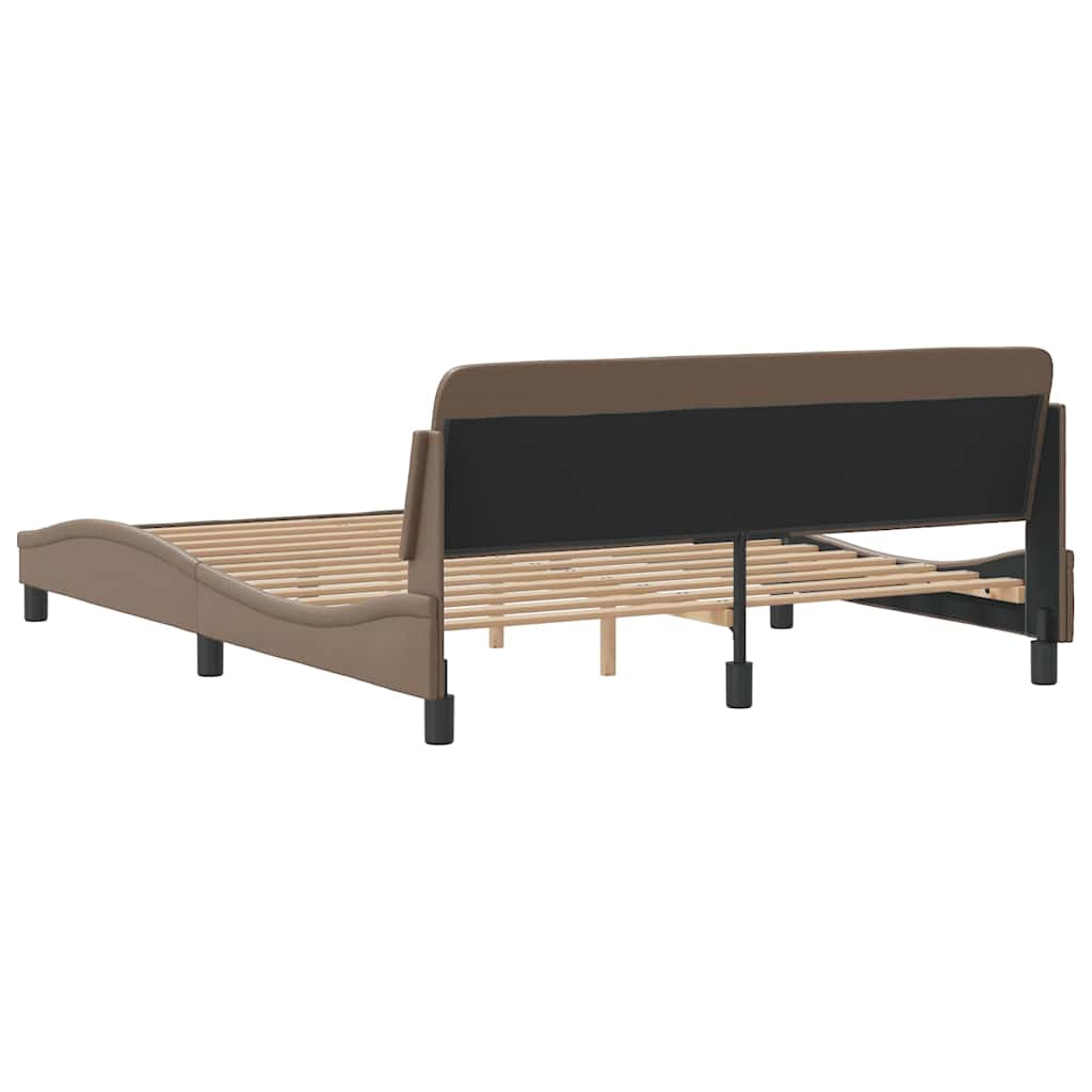 Bettgestell "Dover" Schwarz 80x200 cm Kunstleder