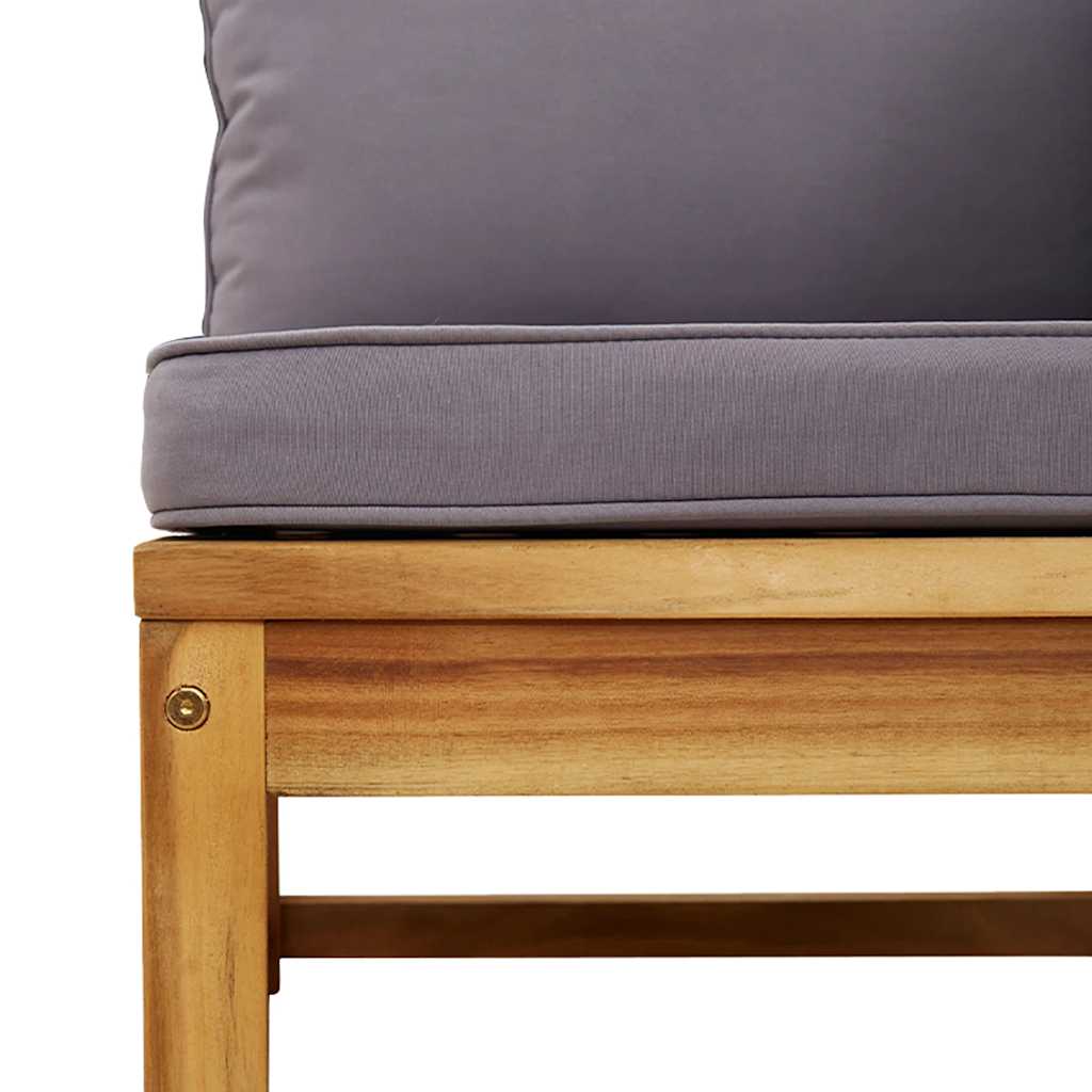 4-tlg. Garten-Lounge-Set mit Kissen Massivholz Akazie