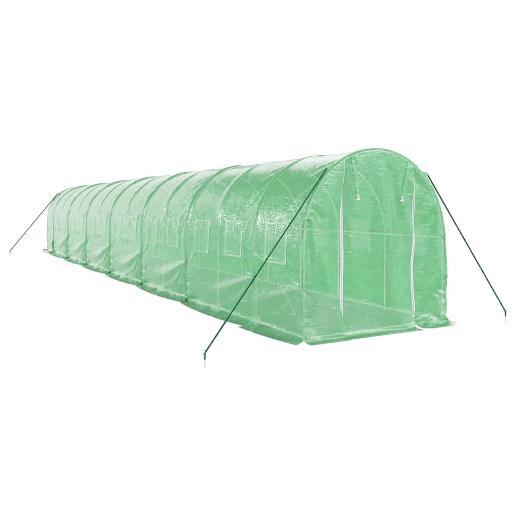 Gewächshaus mit Stahlrahmen Weiß 8 m² 4x2x2 m