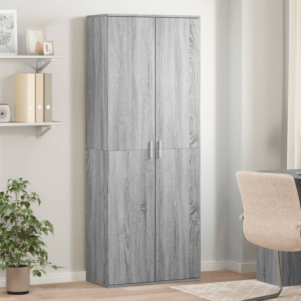 Highboard Weiß 70x35x180 cm Holzwerkstoff