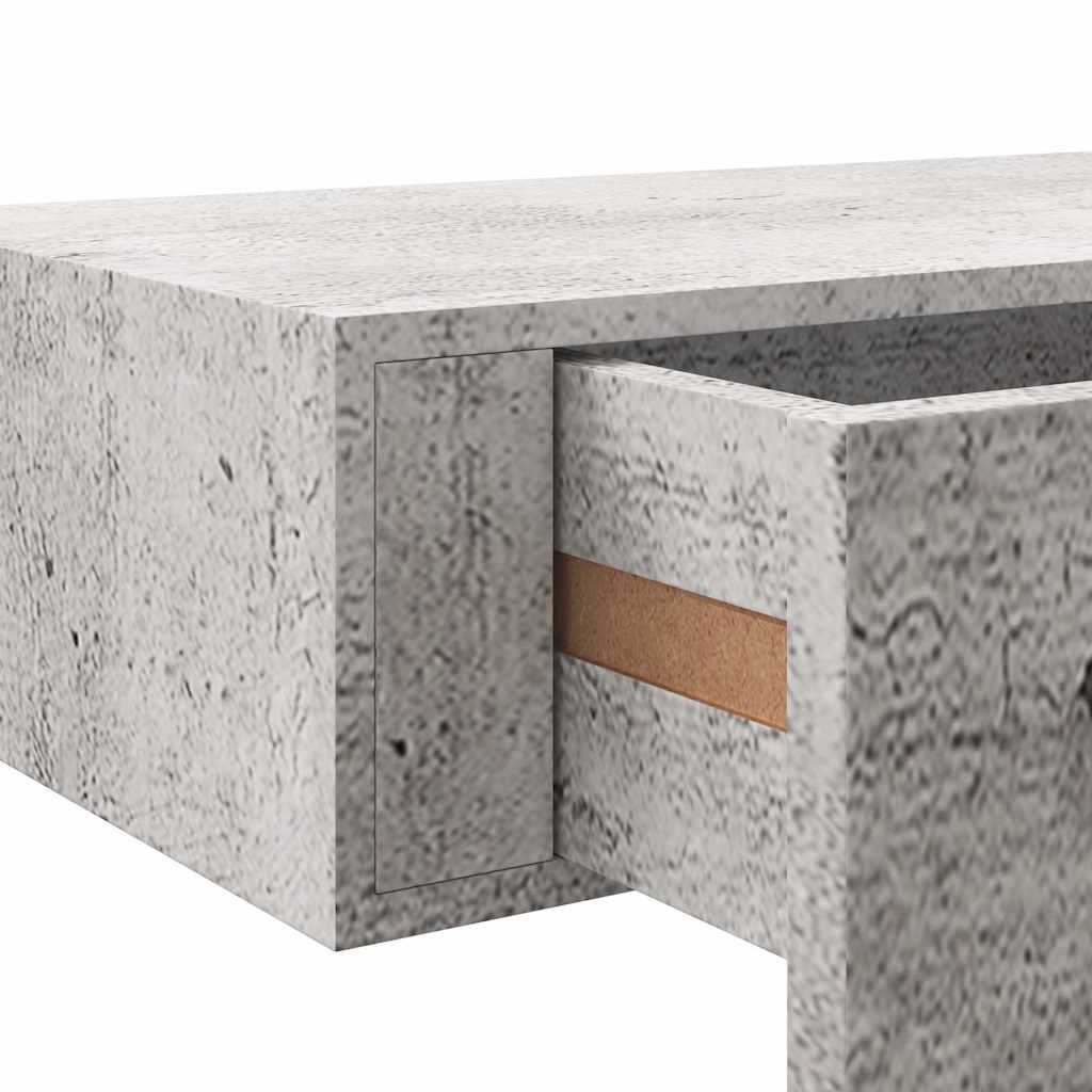 Wandregal mit Schublade Weiß 40x23,5x10 cm MDF
