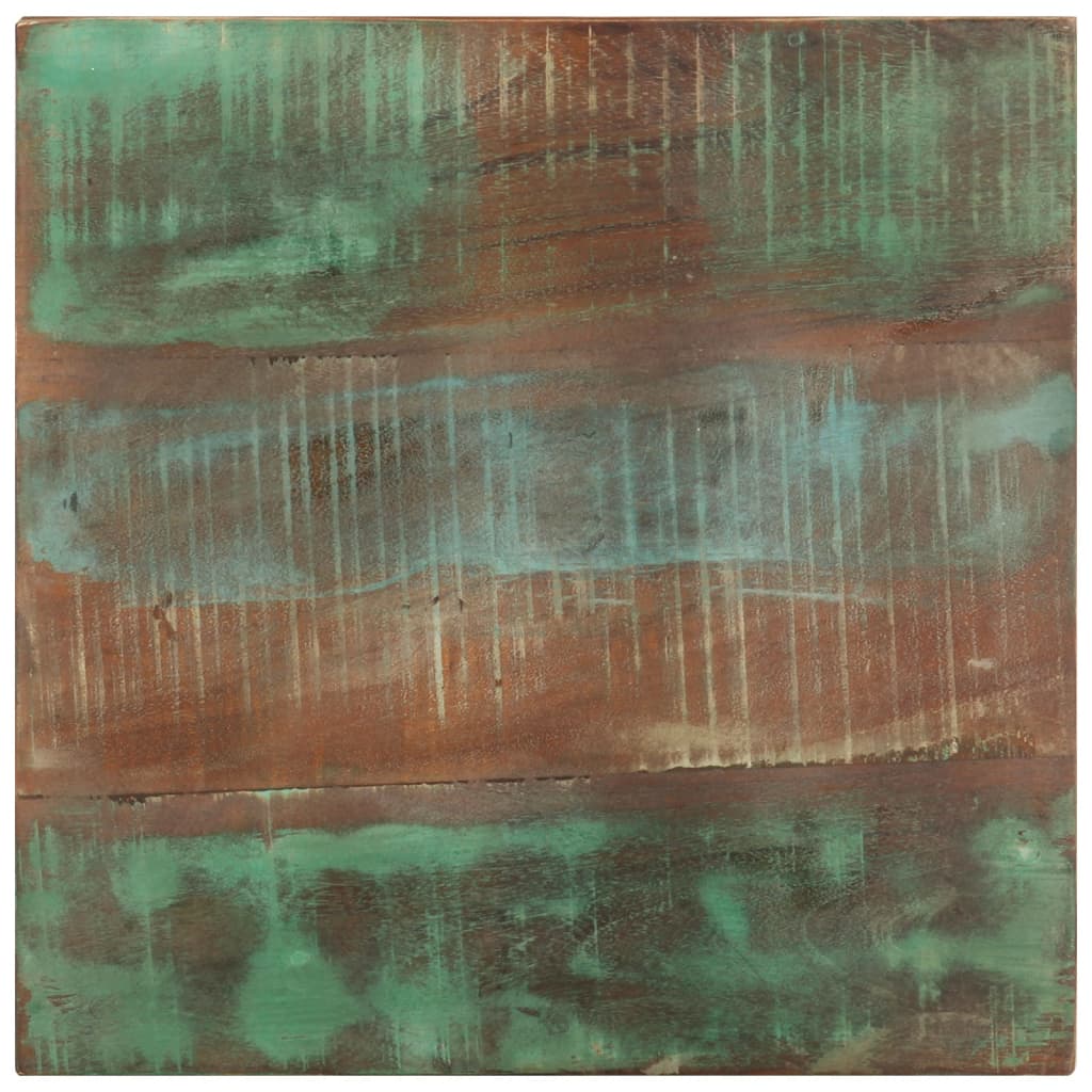 Beistelltisch mit Rädern 40x40x42 cm Raues Mangoholz