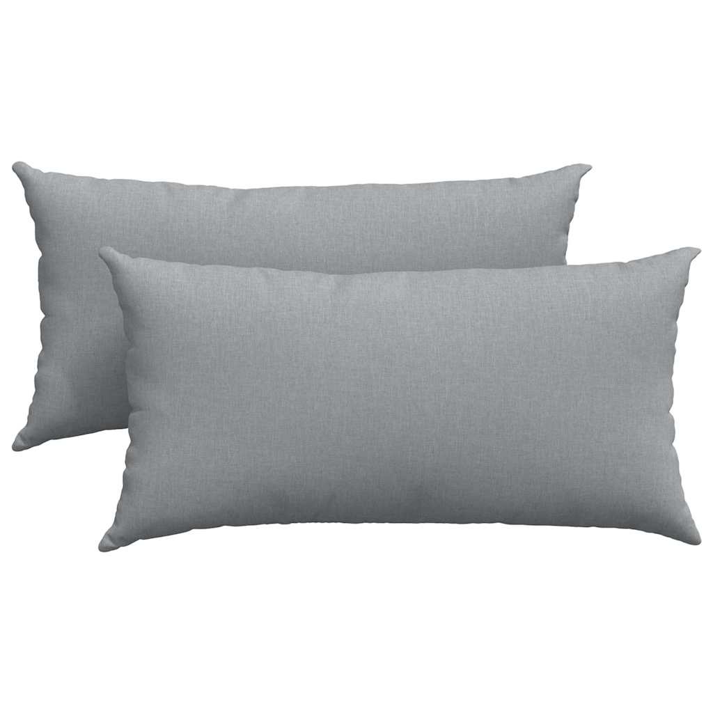 Sofakissen 2 pcs Hellgrau 50 x 30 cm Stoff