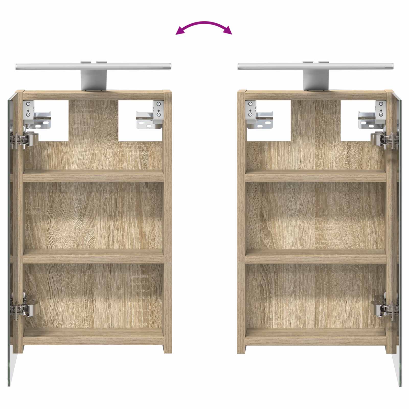Badezimmerschrank-Set 3 pcs 80 x 10,5 x 50 cm Holzwerkstoff