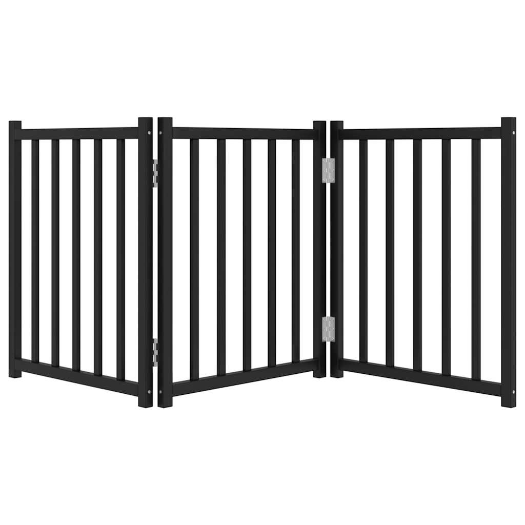3-tlg. Hundetor Faltbar 150 cm Massivholz Tanne