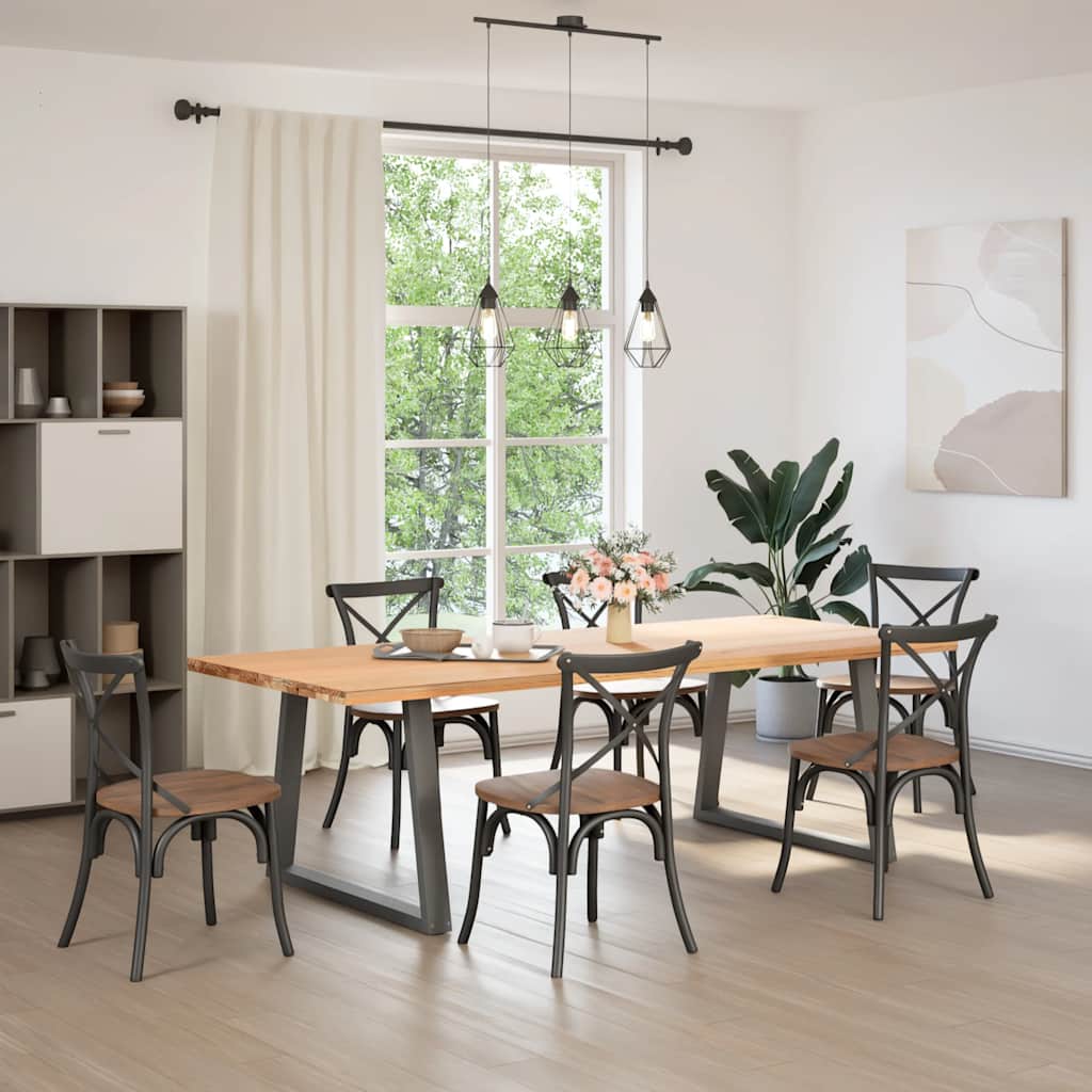Couchtischbeine V-Form 2 Stück Schwarz 30x(30-31,3) cm Stahl
