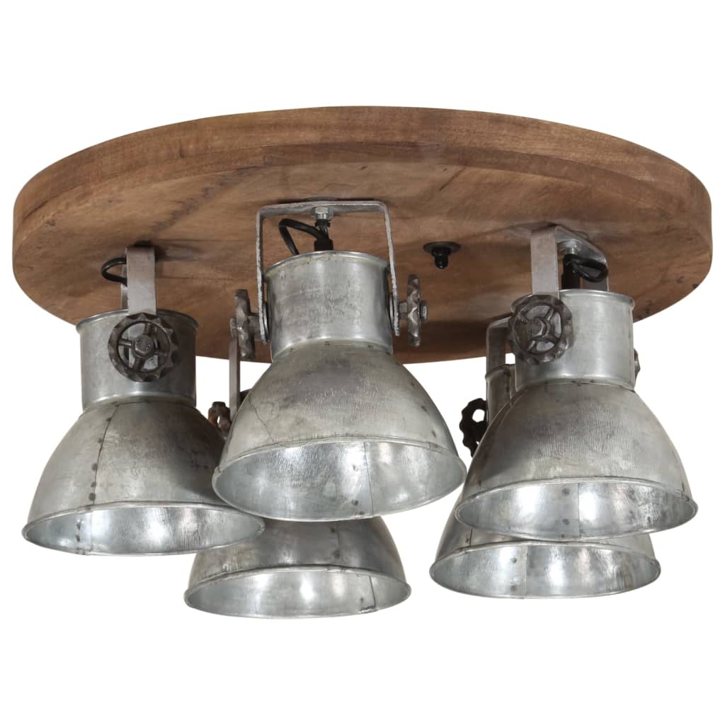 Wandlampe Industriestil Silbern 45x25 cm E27
