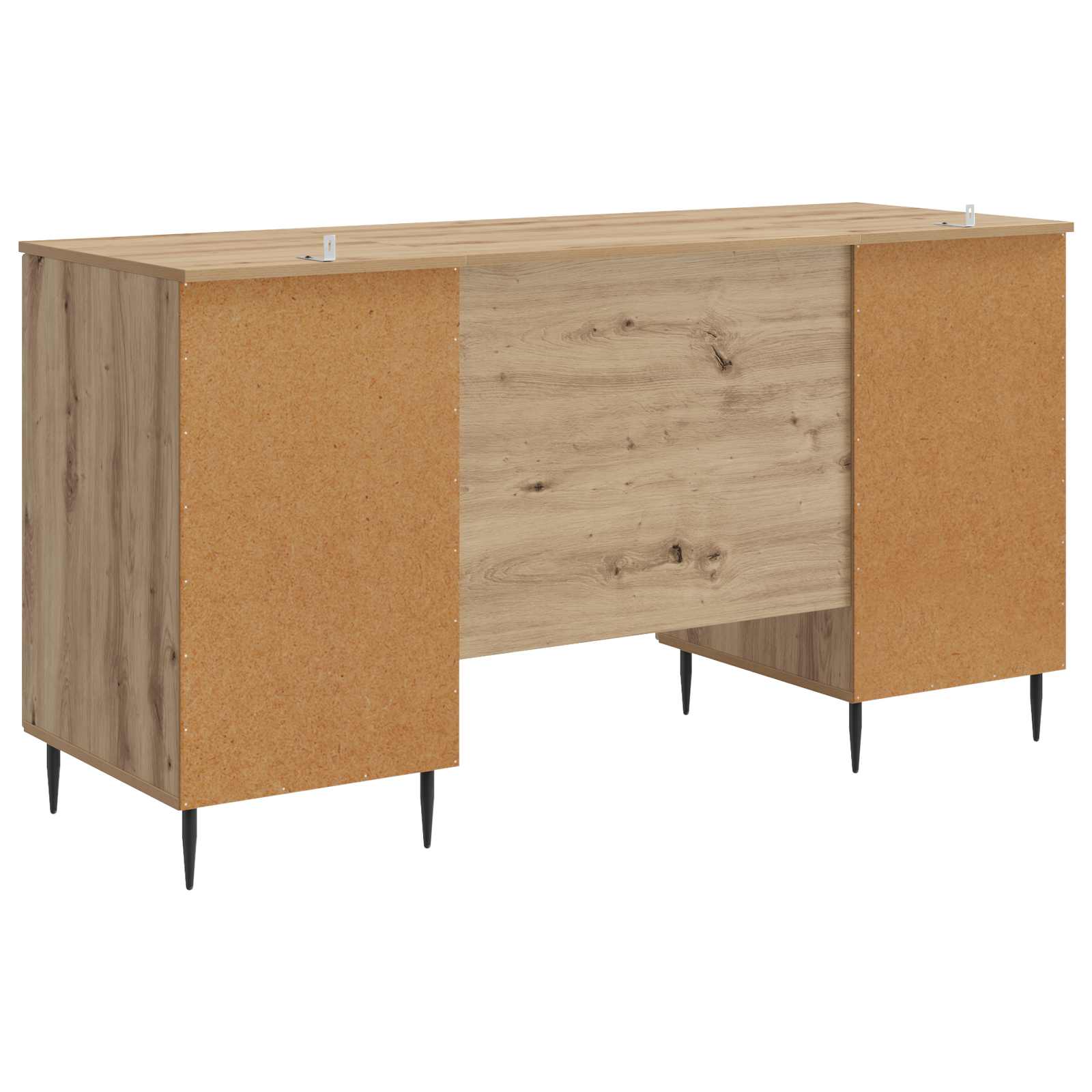 Schreibtisch mit Regal Schwarz 142,5 x 50 x 75 cm Holzwerkstoff
