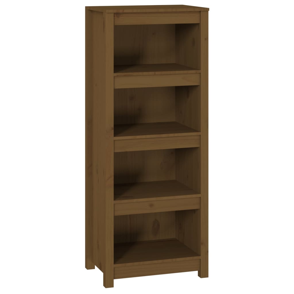 Bücherregal Grau 80x35x68 cm Massivholz Kiefer
