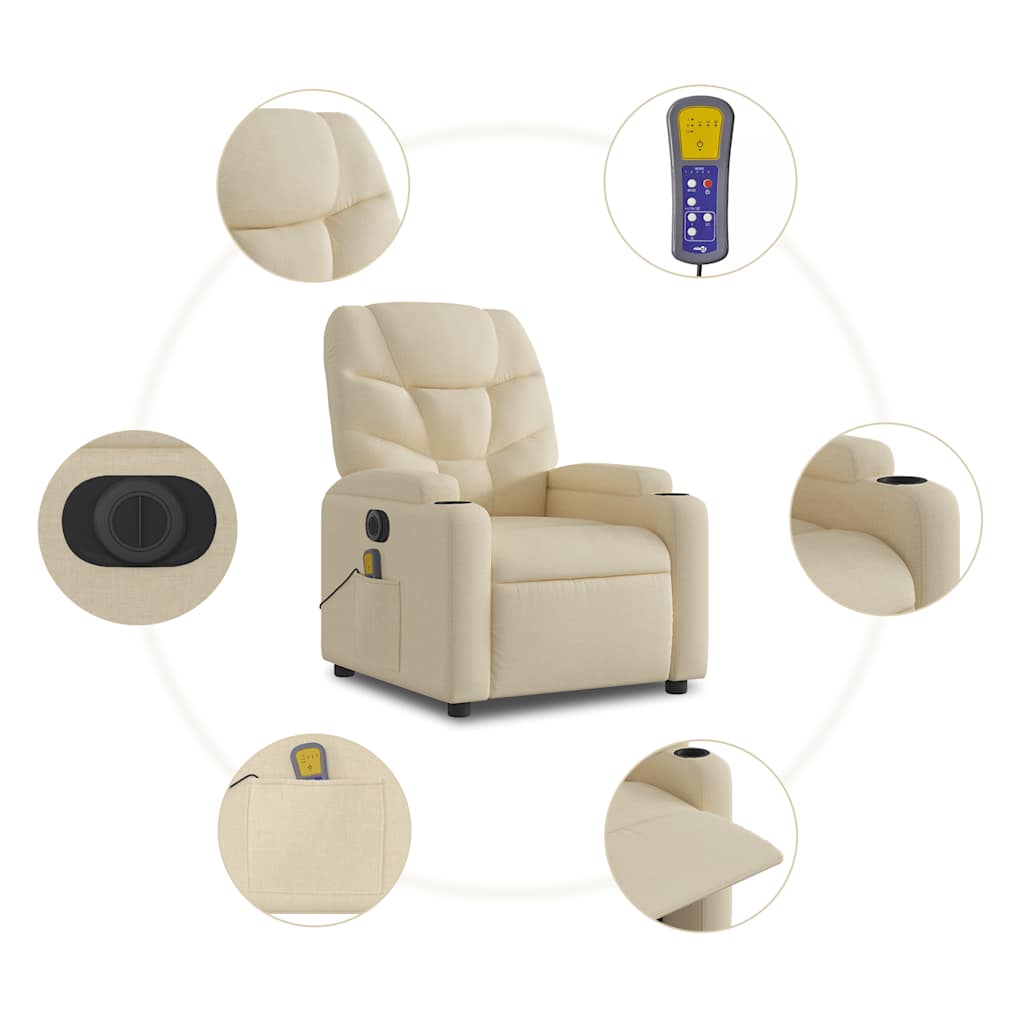Relaxsessel Elektrisch Dunkelgrau Stoff