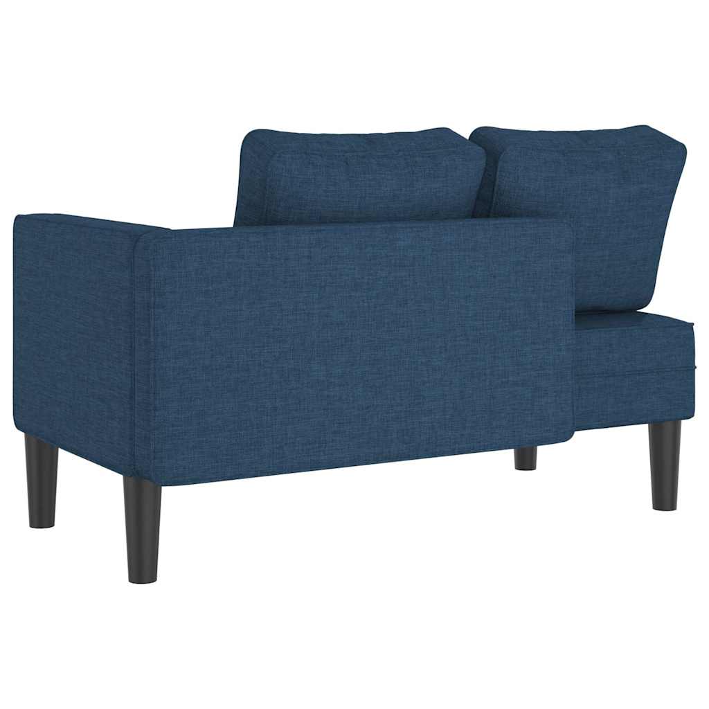 Chaiselongue mit Kissen Hellgrau Stoff