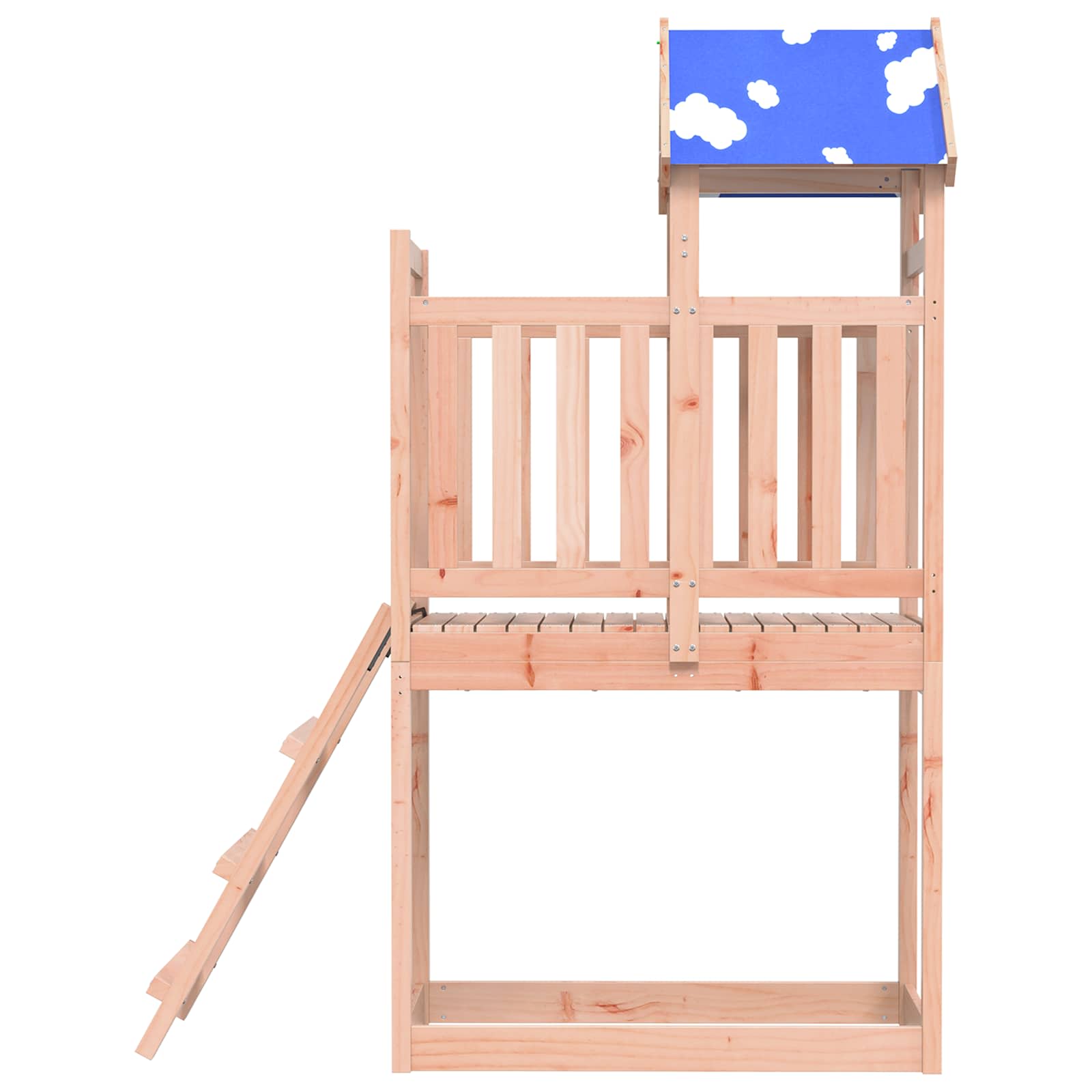 Spielturm Braun 52,5 x 110,5 x 215 cm Massives Kiefernholz
