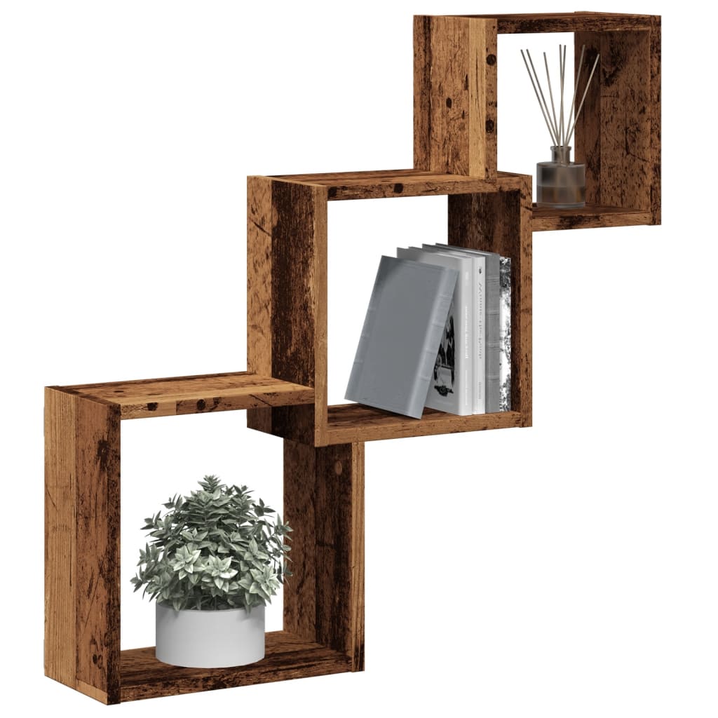 Cube Wandregale Weiß 68x15x68 cm Holzwerkstoff