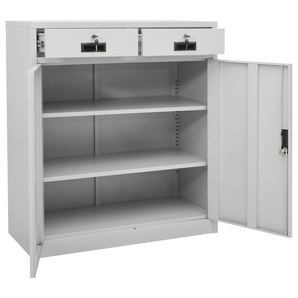 Büroschrank mit Pflanzkasten Anthrazit 90x40x125 cm Stahl