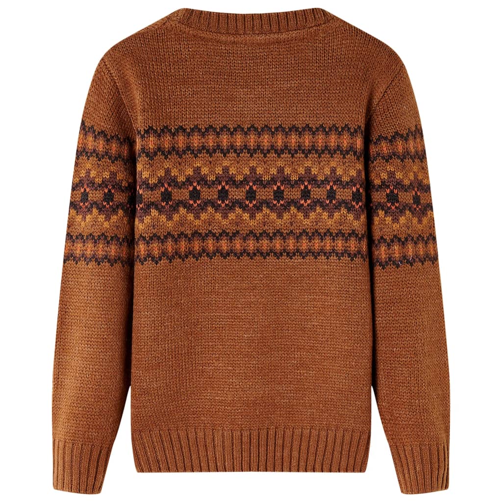Kinderpullover Gestrickt Cognac 116