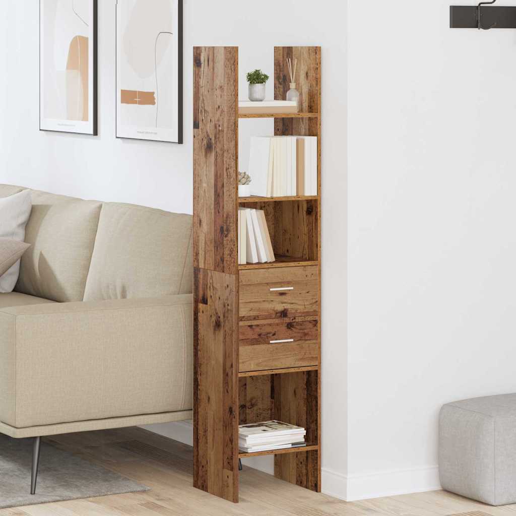 Bücherregal Weiß 40x35x180 cm Holzwerkstoff