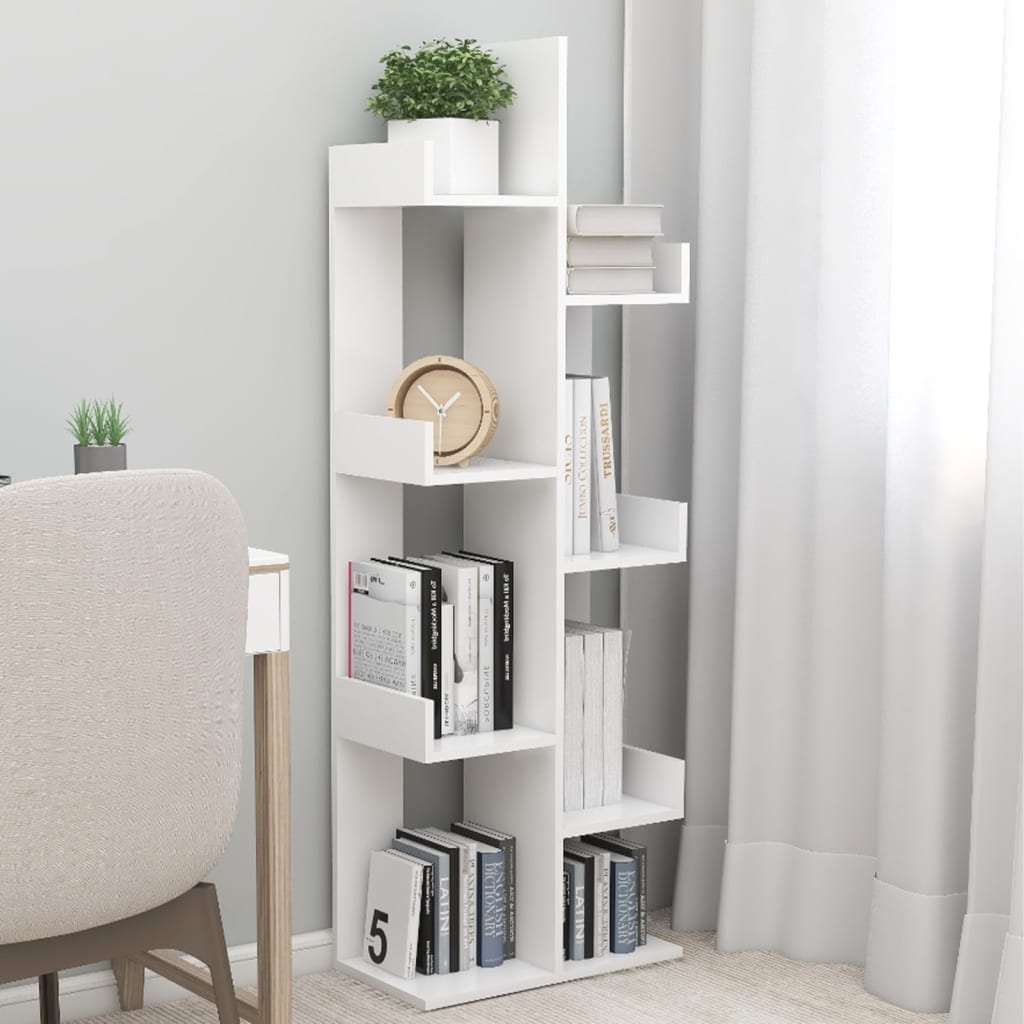 Bücherregal Weiß 86x25,5x140 cm Holzwerkstoff