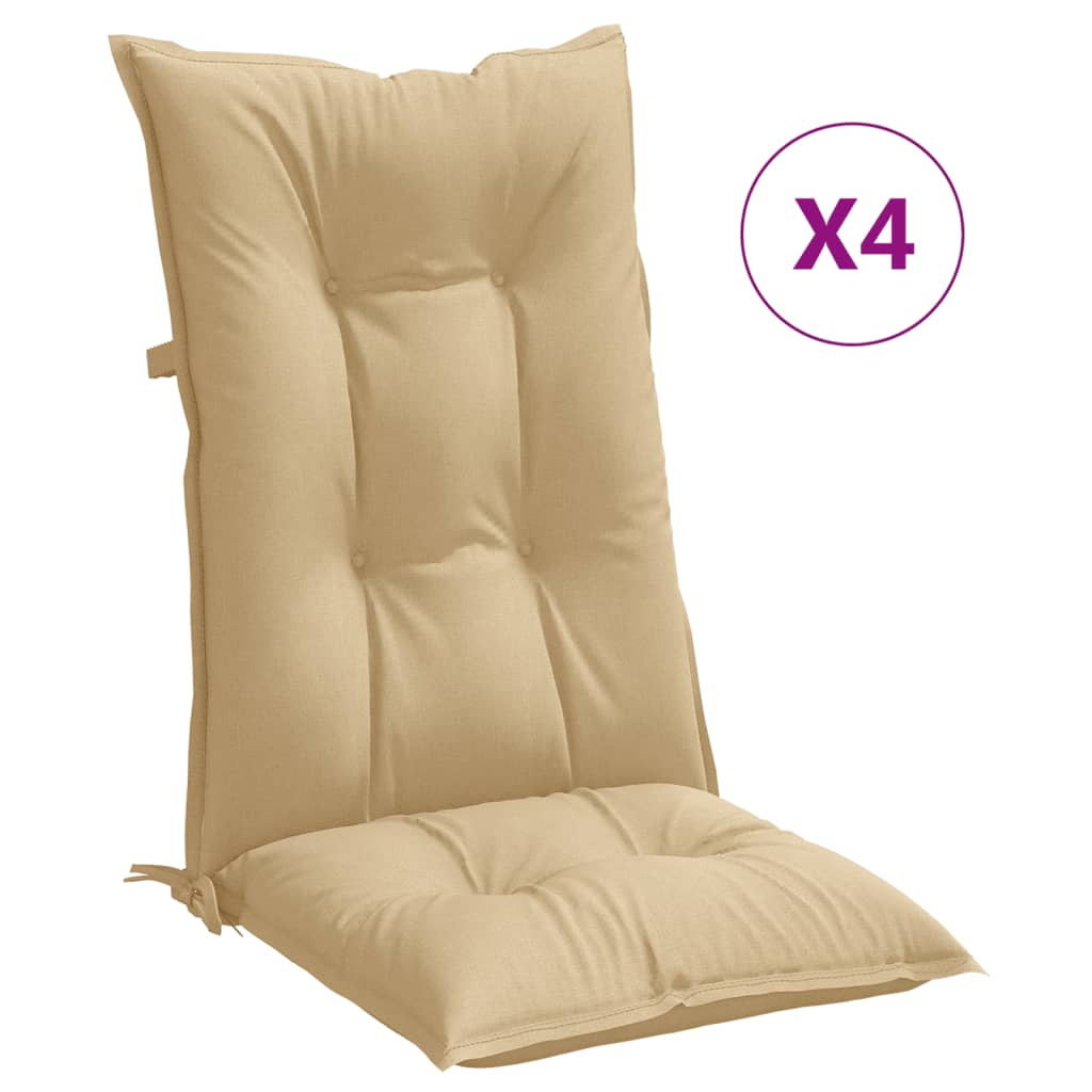 Hochlehner-Auflagen 2 Stk. Melange Anthrazit 120x50x7cm Stoff