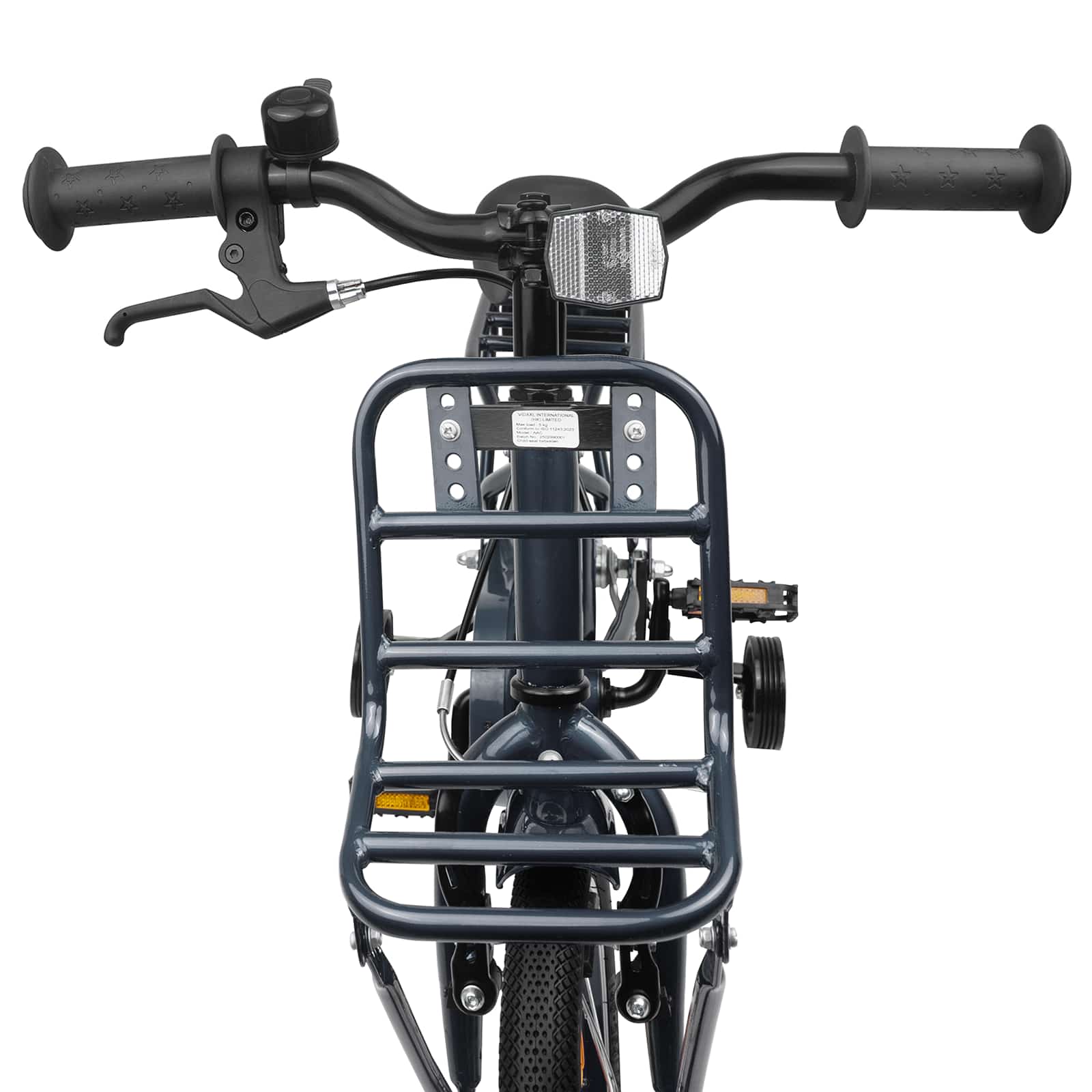 Kinderfahrrad 12 Zoll für 2-4 Jahre alt Schwarz