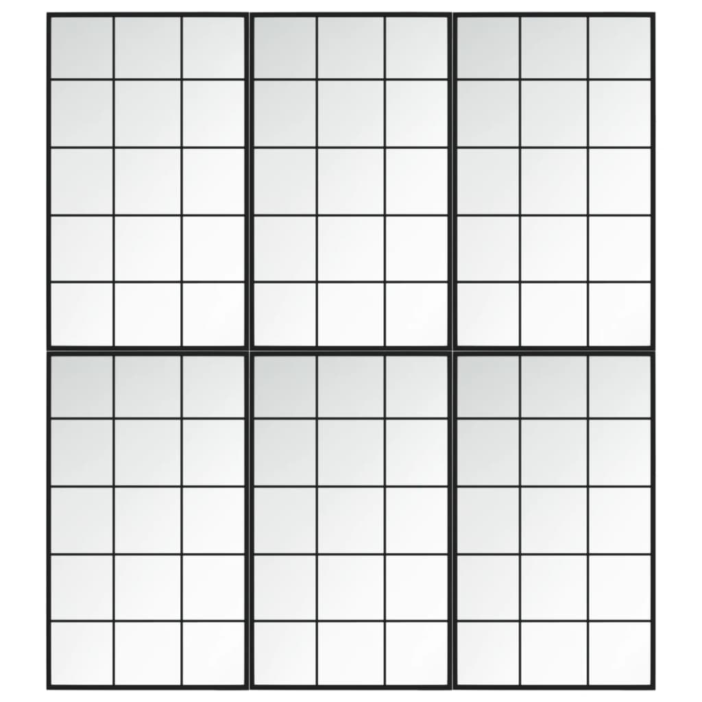 Wandspiegel Schwarz 60x40 cm Metall