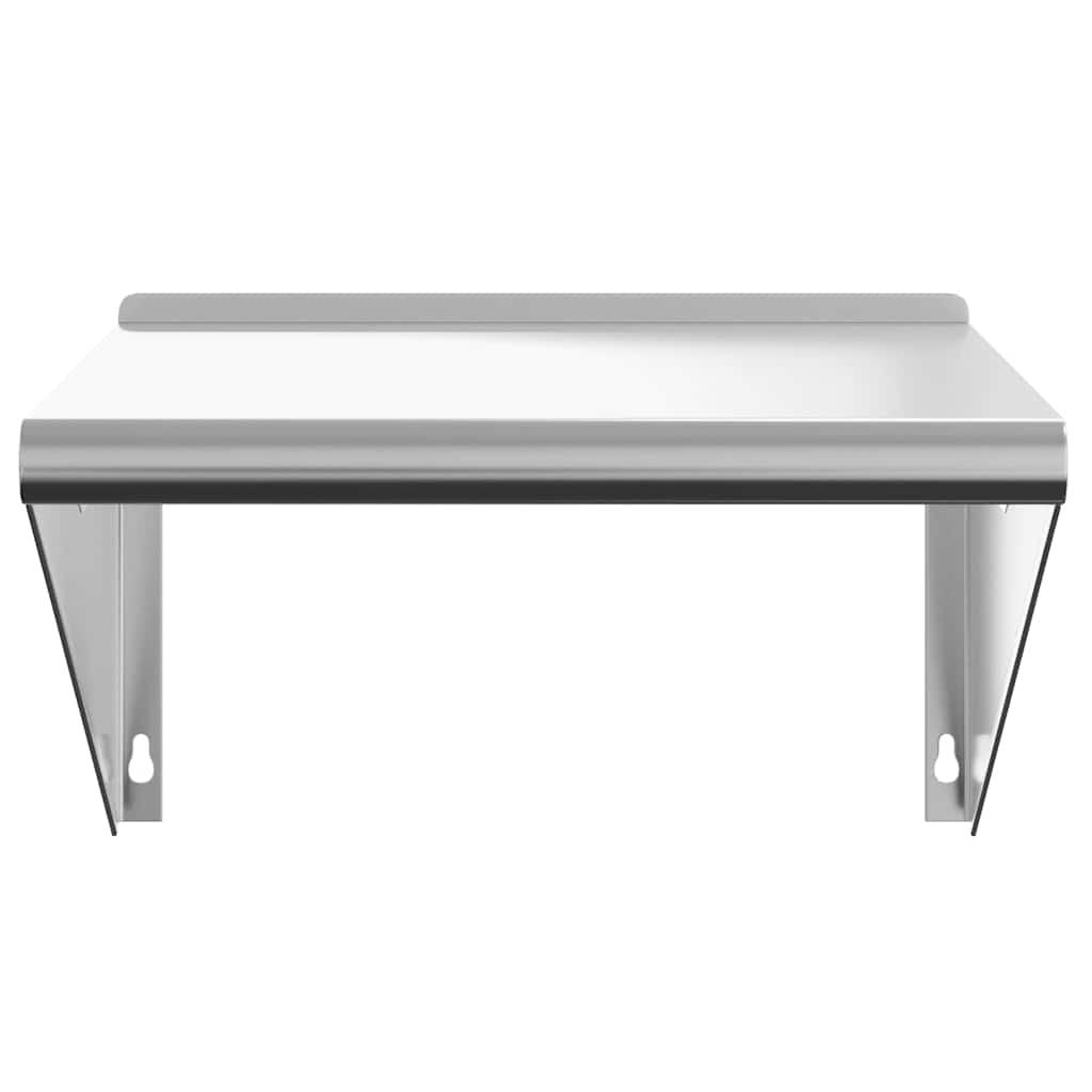 Wandregal 100x45x31 cm Silbern Edelstahl