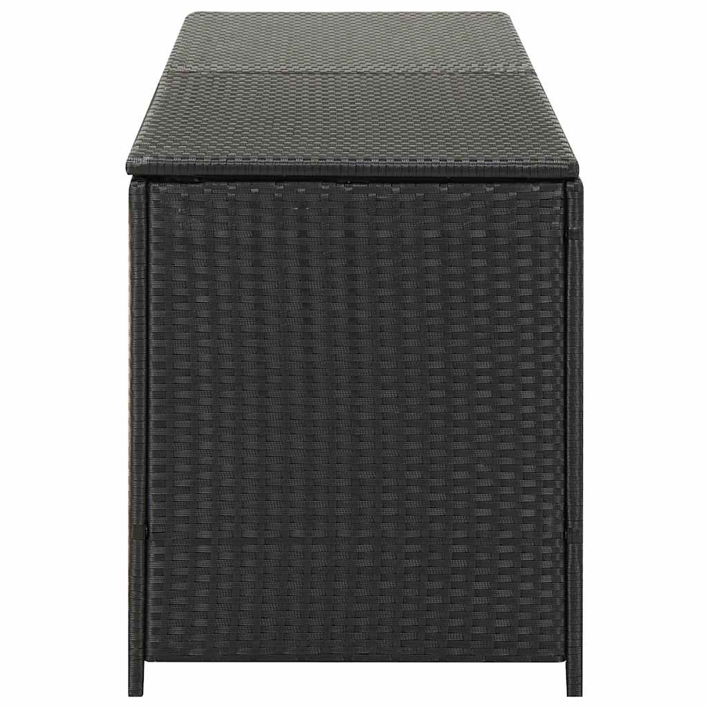 Gartentruhe Schwarz 283L Poly Rattan