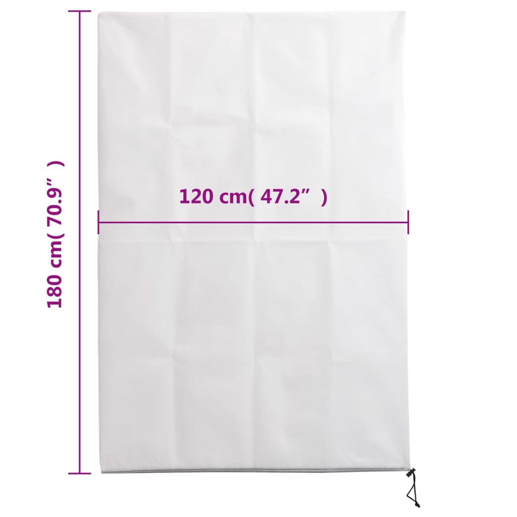 Wintervlies mit Reißverschluss 4 Stk. 70 g/m² 1x1,55 m