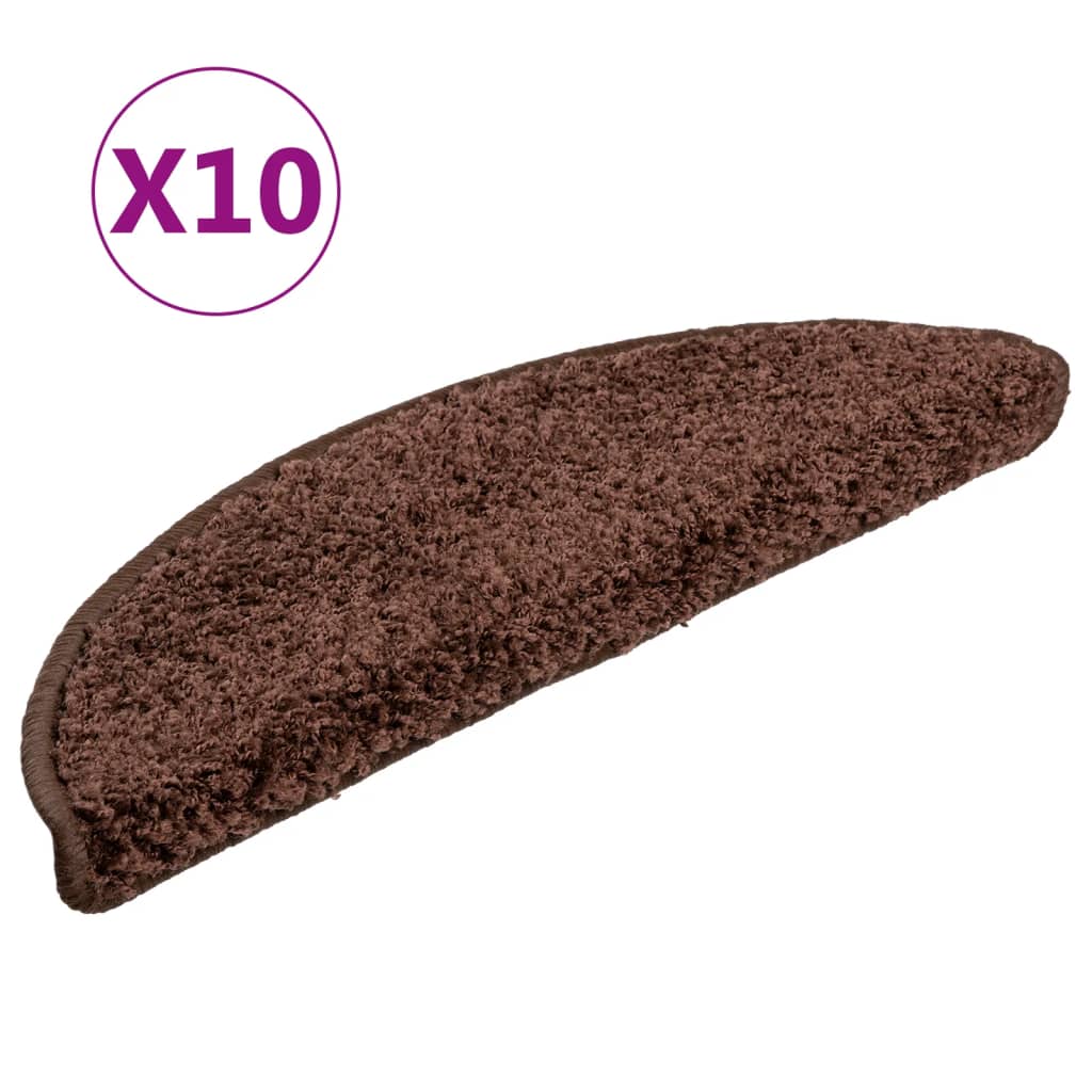 Stufenmatten 15 Stk. 56x17x3 cm Grau Halbrund
