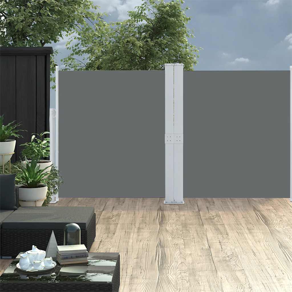 Ausziehbare Seitenmarkise 160×600 cm Braun