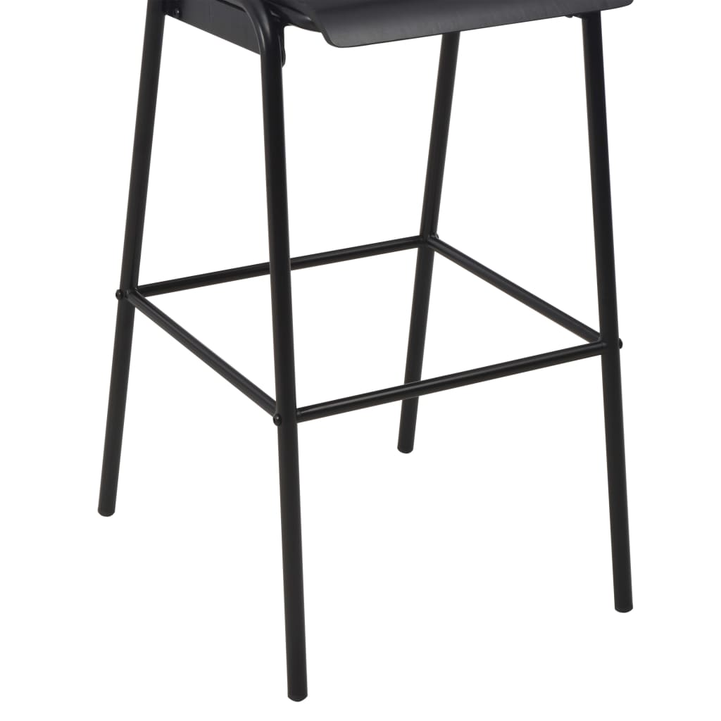 Barhocker 4 Stk. Massives Sperrholz Stahl