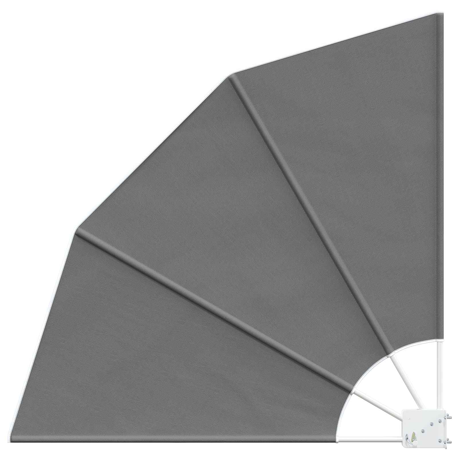 Faltbarer Balkonfächer Grau 210×210 cm