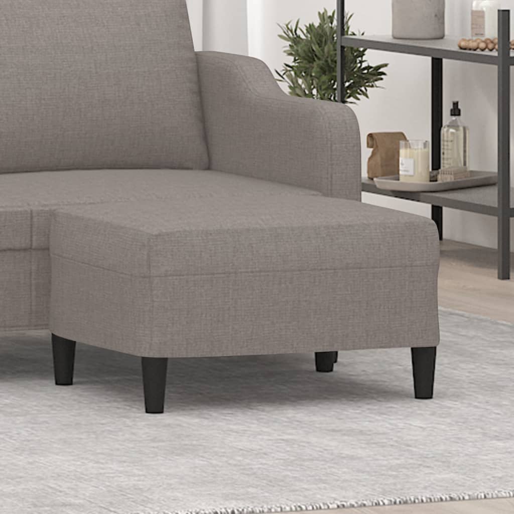 Fußhocker Hellgrau 60x50x41 cm Stoff