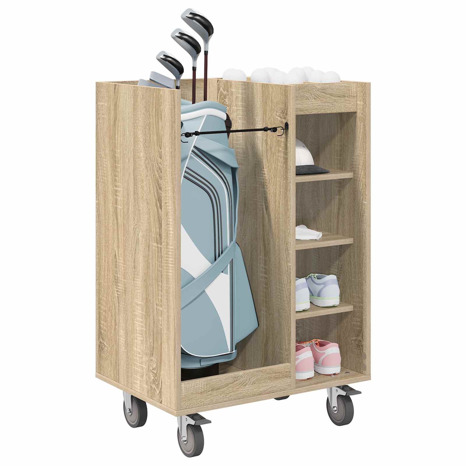 Golf Schrank Mit Rad Uni Weiß 65 x 45 x 98 cm
