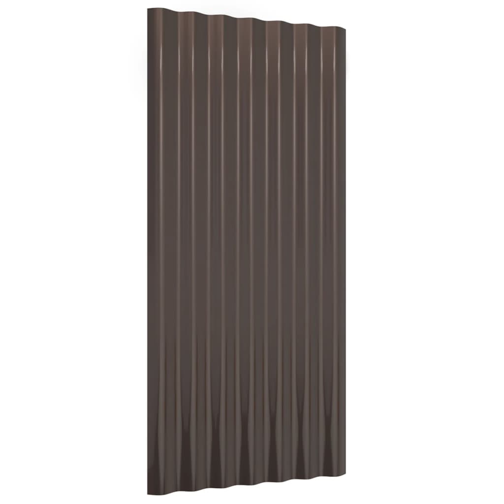 Dachpaneele 12 Stk. Verzinkter Stahl Grün 100x36 cm