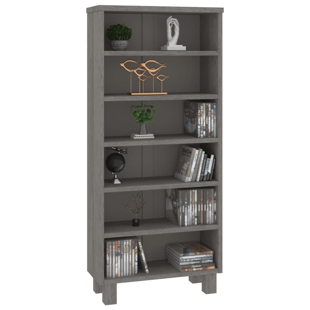 CD-Schrank HAMAR Honigbraun 45x18x100 cm Massivholz Kiefer